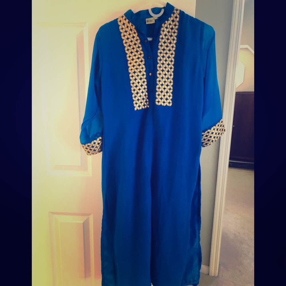 Beautiful blue Indian/Pakistani Tunic/Kurti
